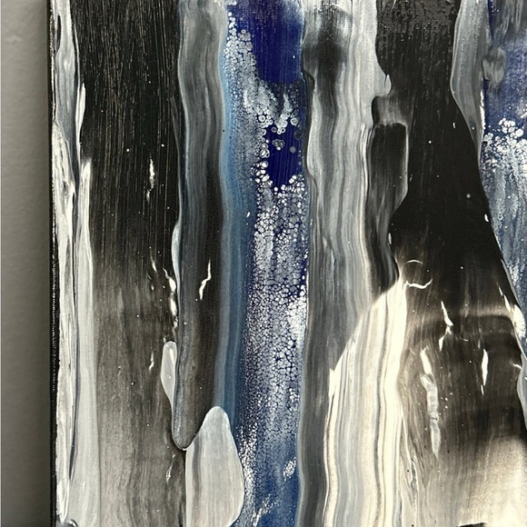 Hand Painted Original Painting‎ Acrylic Canvas 10 X 10 Signed Titled The Unknown - Picture 2 of 11